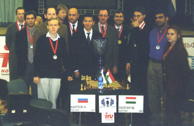 The winners: World team