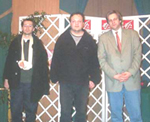 Bethune 2002: Shchekachev, Degraeve, Golubev at the closing ceremony